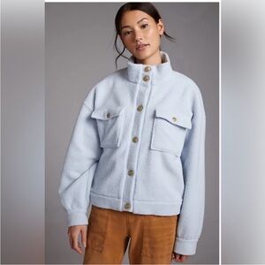 Women's Light Blue Button-Up Jacket